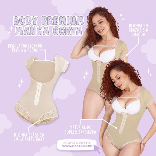 🐝Body Premium Invisible Manga Corta Beige